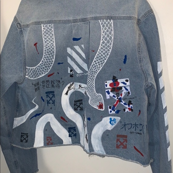 Zara Customized Cropped Jean Jacket. - Picture 2 of 4